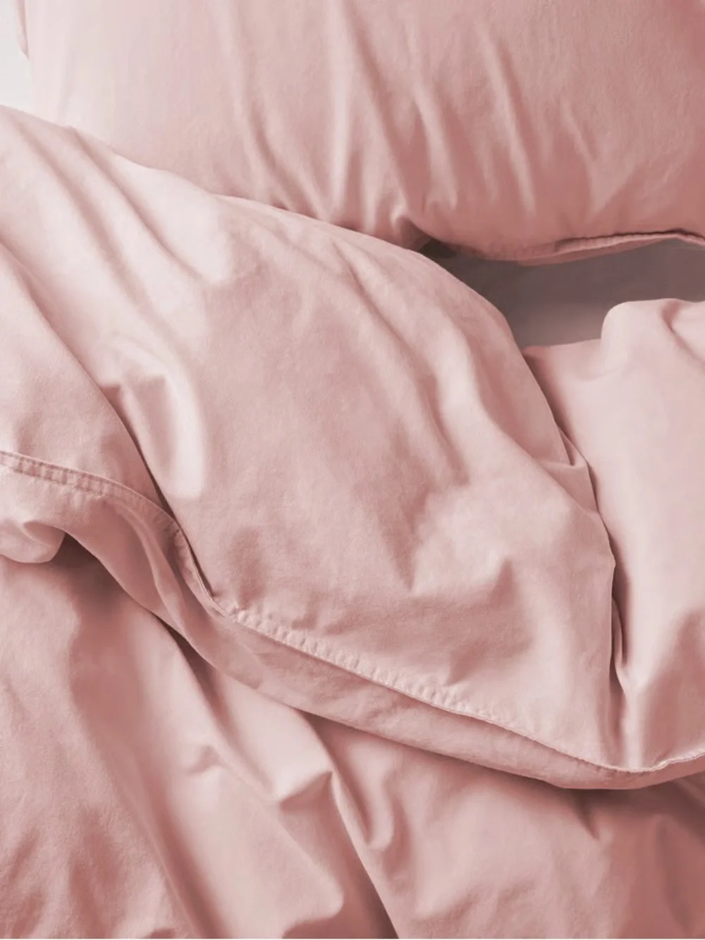 Soft Pink Cotton Duvet Set - Queen/Full
